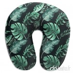 Travel Pillow Tropical Florals Memory Foam U Neck Pillow for Lightweight Support in Airplane Car Train Bus - B07V5ZGJCZ